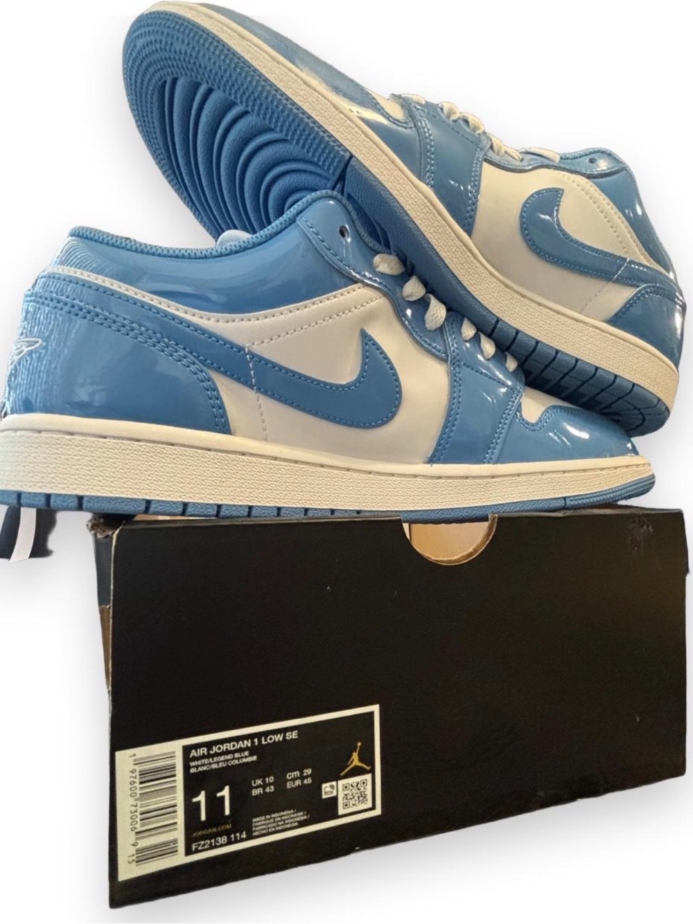 Nike Air Jordan 1 Low SE Men's Sneakers - Light Legend Blue/White